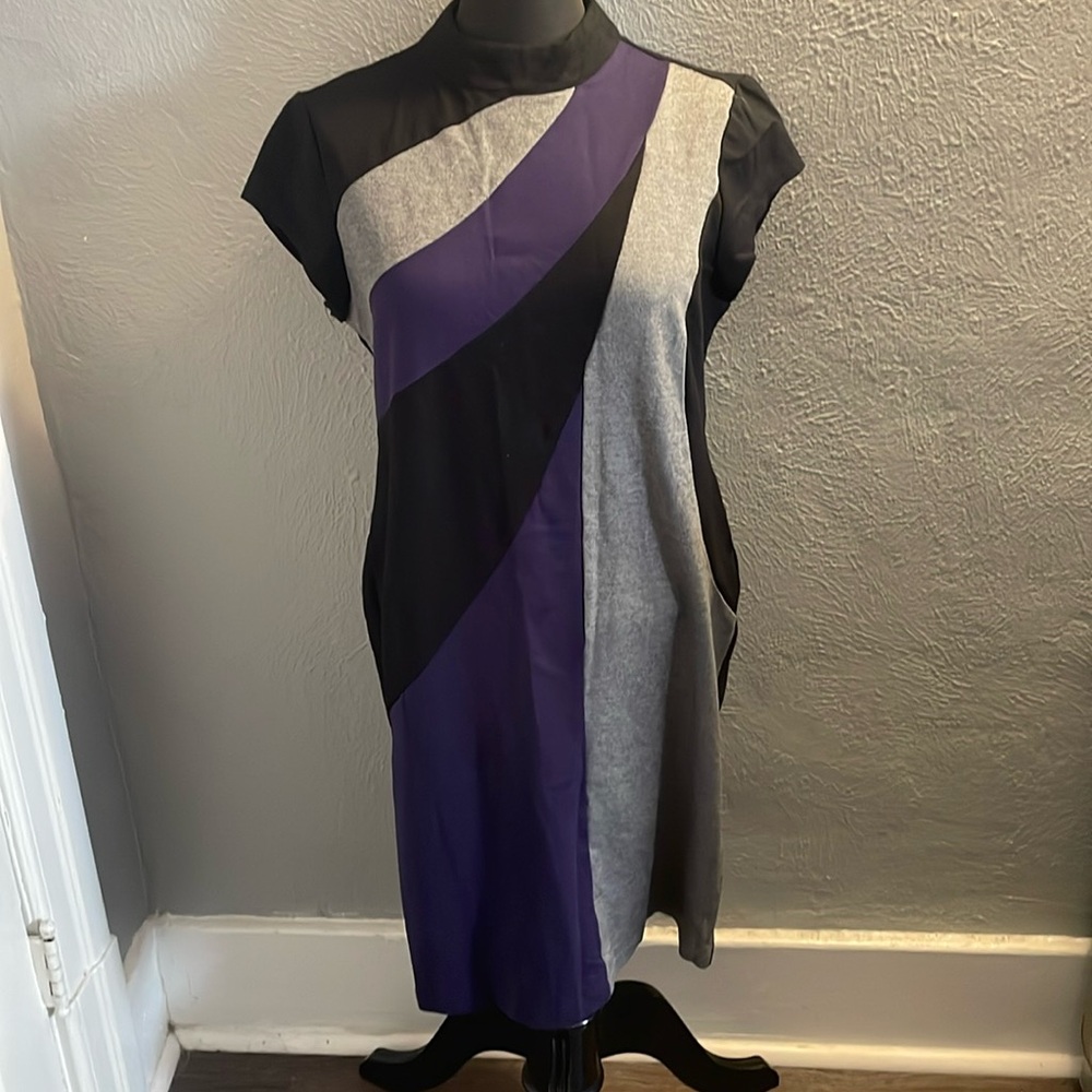 Chico's Travelers Collection Swirl Pattern Dress Size 1